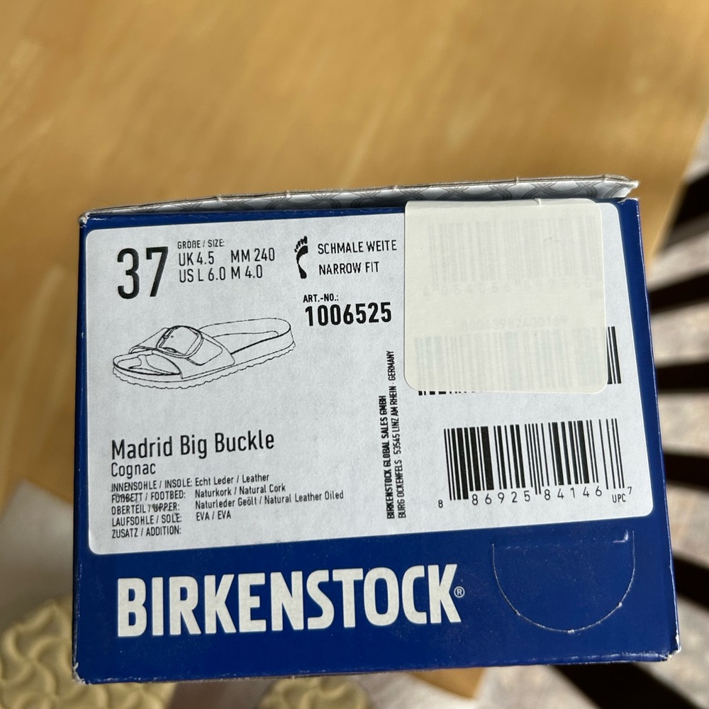 Birkenstock Madrid Big Buckle Sandals - Cognac Brown